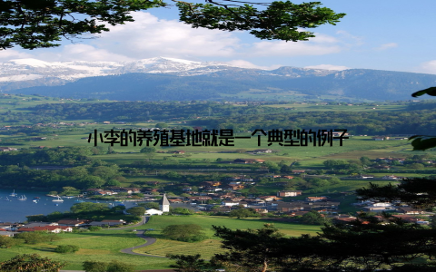 小李的养殖基地就是一个典型的例子