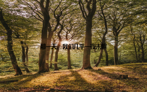 那一天, 我们几乎一夜未眠