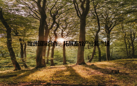 推进国际合作, 拓展畜牧产业新市场