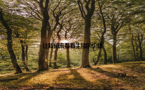 让我们来看看生猪的价格