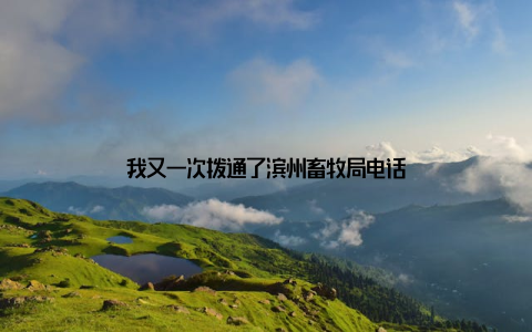 我又一次拨通了滨州畜牧局电话