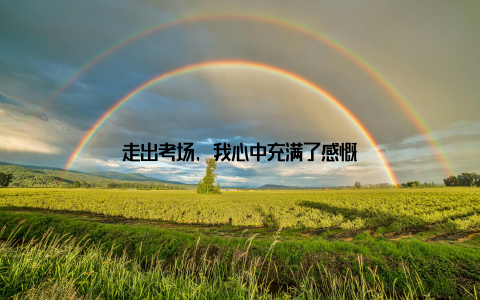 走出考场, 我心中充满了感慨