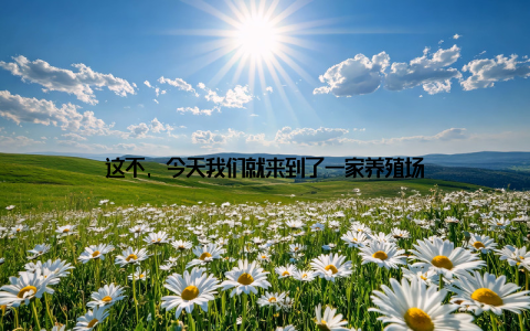 这不, 今天我们就来到了一家养殖场