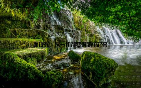 而现在, 这一切都变得简单起来