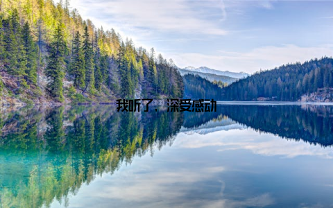 我听了, 深受感动