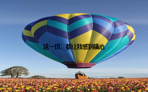 这一切, 都让我感到痛心