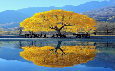 博览会现场, 人头攒动, 气氛热烈