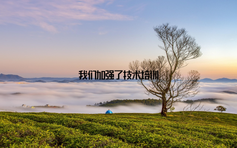 我们加强了技术培训