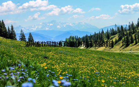 湖州畜牧局推出了绿色养殖示范园项目