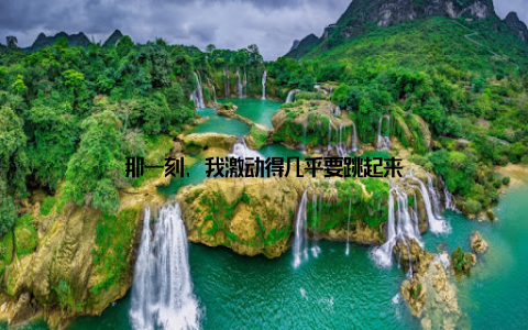 那一刻, 我激动得几乎要跳起来