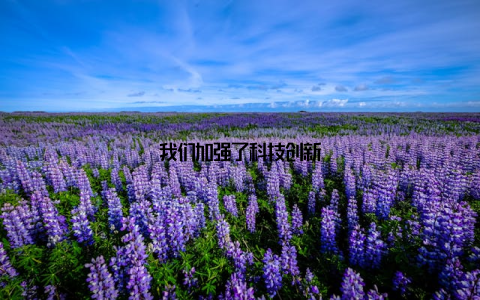 我们加强了科技创新